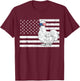 Silkie Chicken 4th of July US American Flag Farm Animal T-Shirt - T-Shirt | Maroon