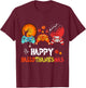 Halloween Thanksgiving Xmas Happy HalloThanksMas Video Game T-Shirt - T-Shirt | Maroon