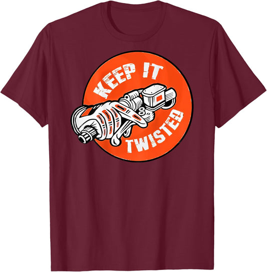 Keep it Twisted Motorcycle T-Shirt - T-Shirt | Maroon