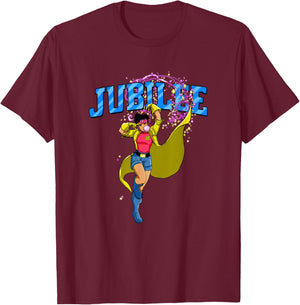Marvel X-Men Jubilee 90's TV Show Portrait T-Shirt - T-Shirt | Maroon