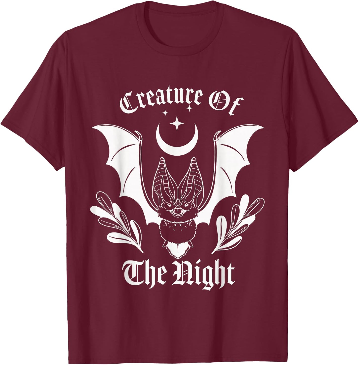 Creature of the Night - Vampire Bat T-Shirt - T-Shirt | Maroon