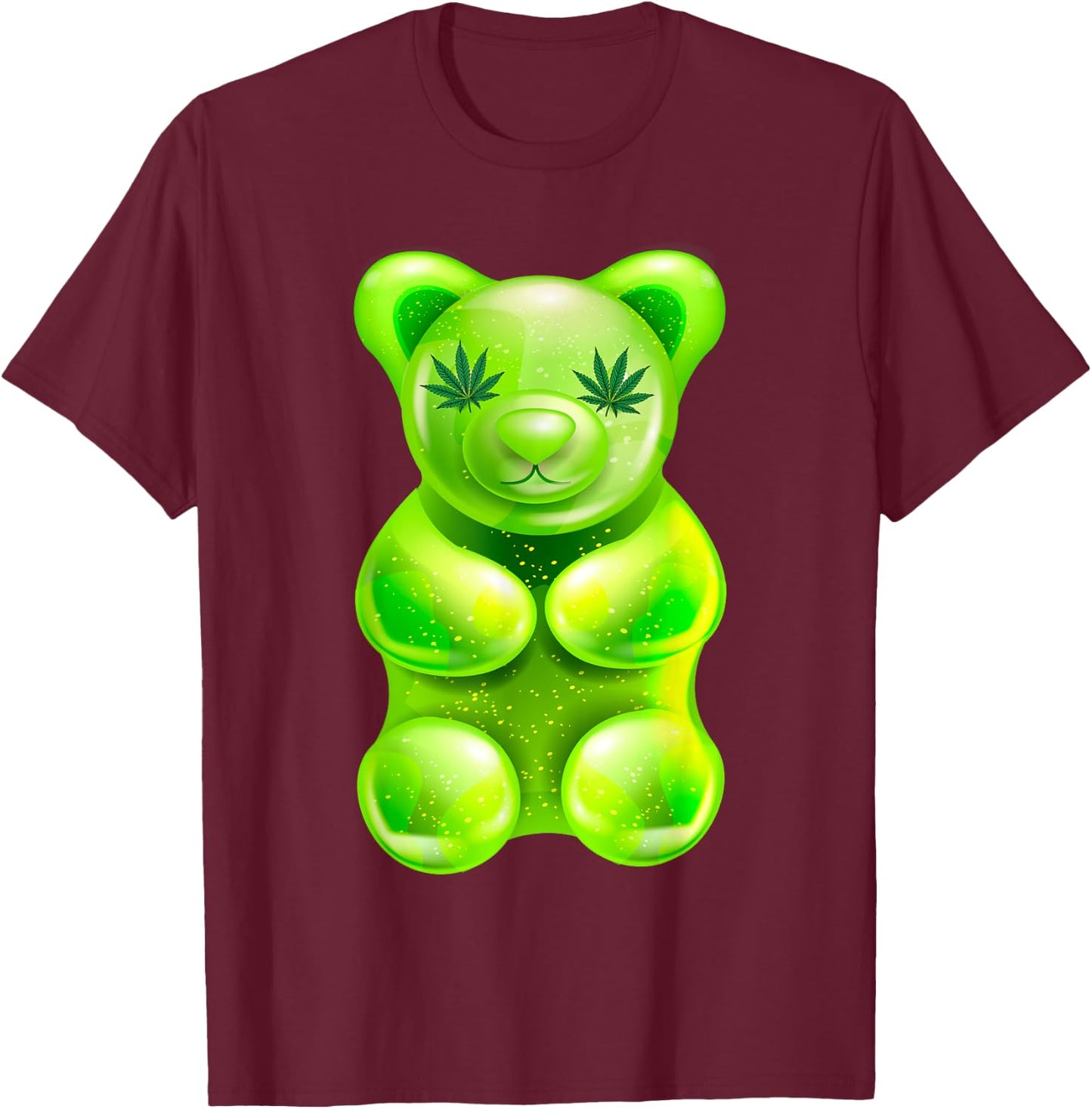 Funny Bear Edibles Weed 420 T-Shirt - T-Shirt | Maroon