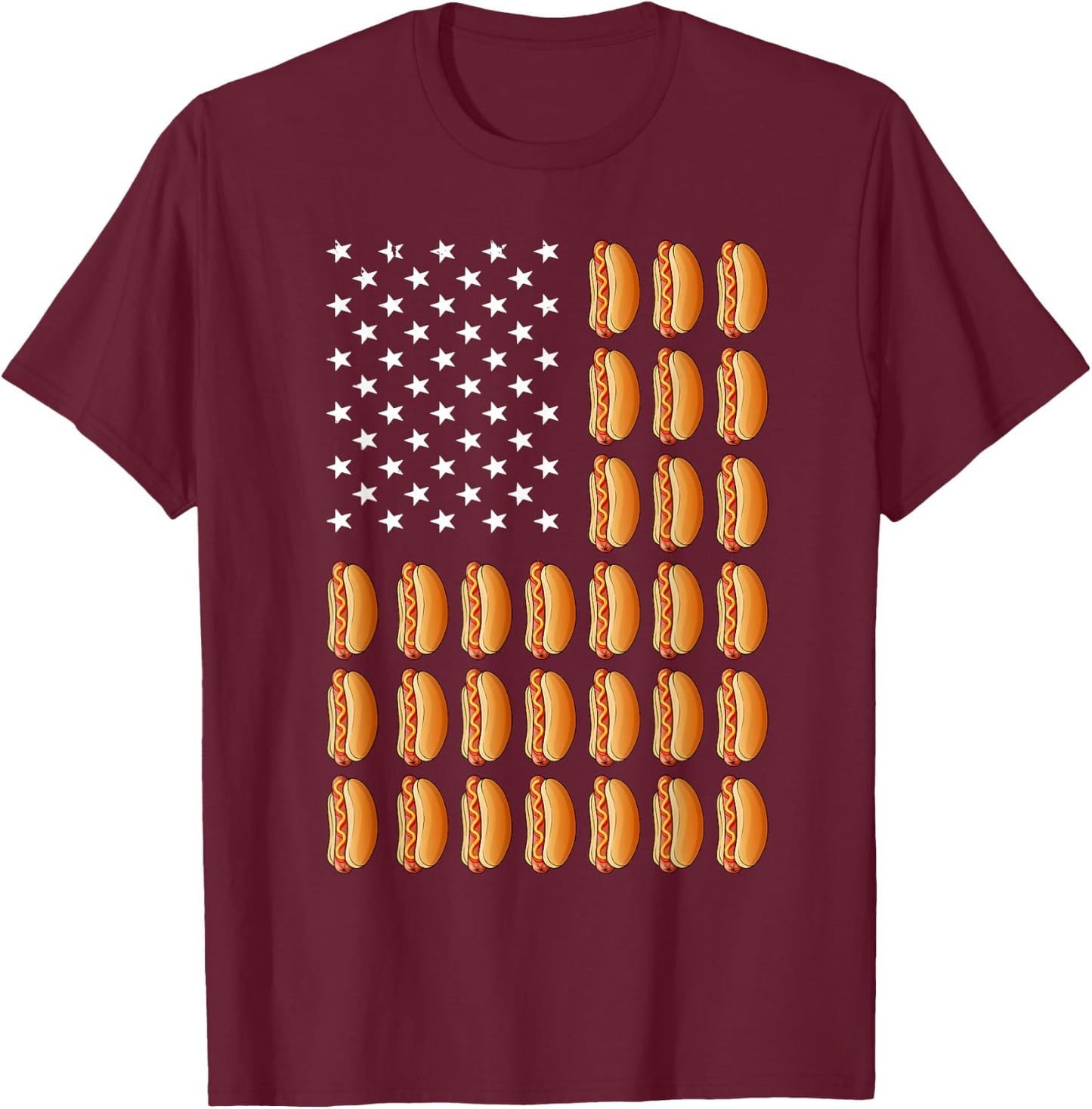 Funny Hot Dog Design Women Kids Food Hotdog Lovers T-Shirt - T-Shirt | Maroon