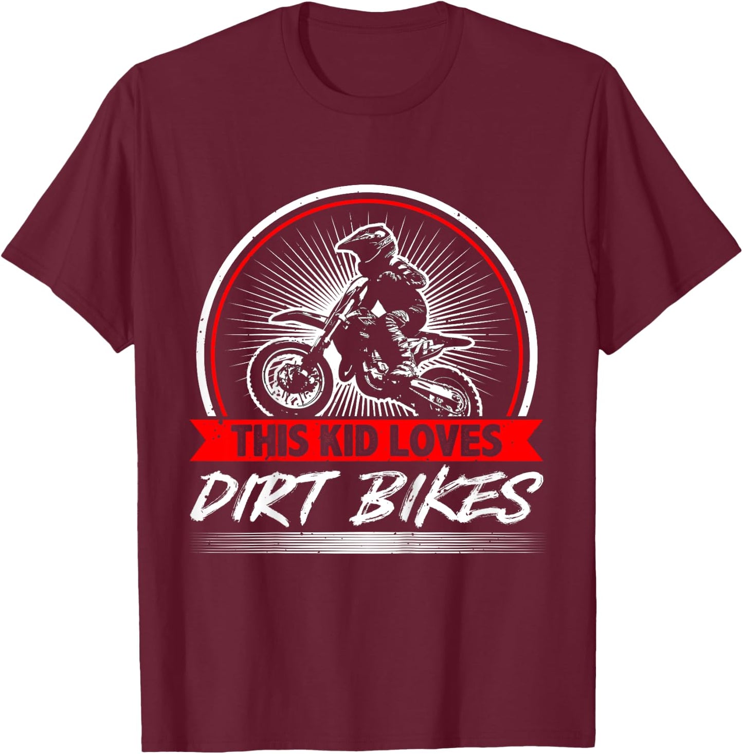 Kids This Kid Loves Dirt Bikes Motocross Dirt Bike T-Shirt - T-Shirt | Maroon