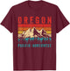 Oregon Pacific Northwest Vintage Retro Hiking Mountains Hike T-Shirt - T-Shirt | Maroon