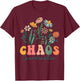 Groovy Wildflower Chaos Coordinator T-Shirt - T-Shirt | Maroon