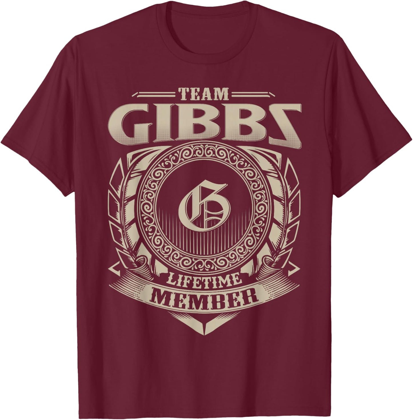 Team Gibbs Lifetime Member Vintage Gibbs Family T-Shirt - T-Shirt | Maroon