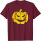 Softball Player Scary Pumpkin Vintage Costume Halloween T-Shirt - T-Shirt | Maroon