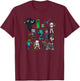 Minecraft Hostile Mobs Grid Poster T-Shirt - T-Shirt | Maroon