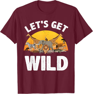 Funny Safari Design Women Kids Safari Animal Lovers T-Shirt - T-Shirt | Maroon