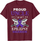 Proud Uncle Of An Epilepsy Warrior Family Matching Party T-Shirt - T-Shirt | Maroon