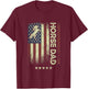 USA American Flag - Horse Dad Women Men T-Shirt - T-Shirt | Maroon