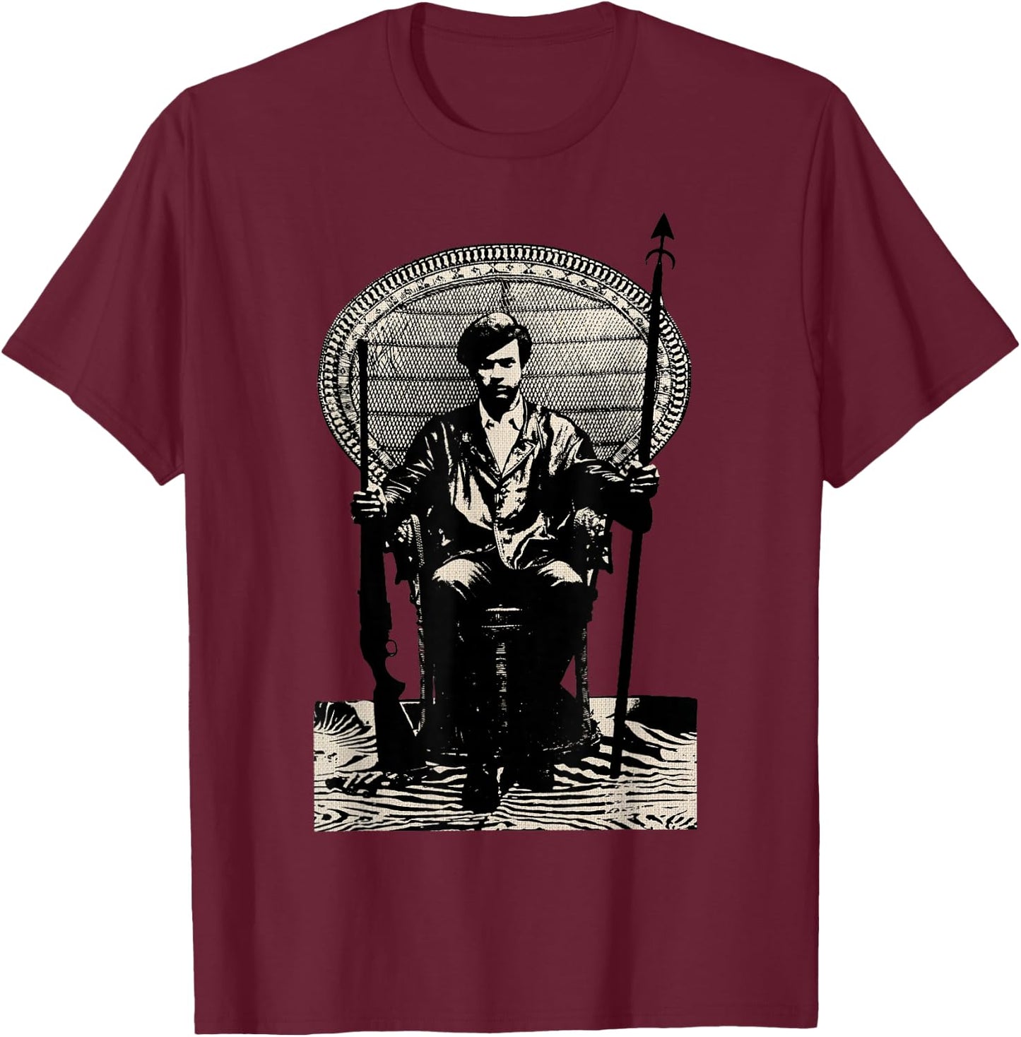 BPP Vintage Black History Self Defense Black Panthers Party T-Shirt - T-Shirt | Maroon