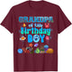 Grandpa Of The Birthday Boy Aquarium Sea Animals Matching T-Shirt - T-Shirt | Maroon