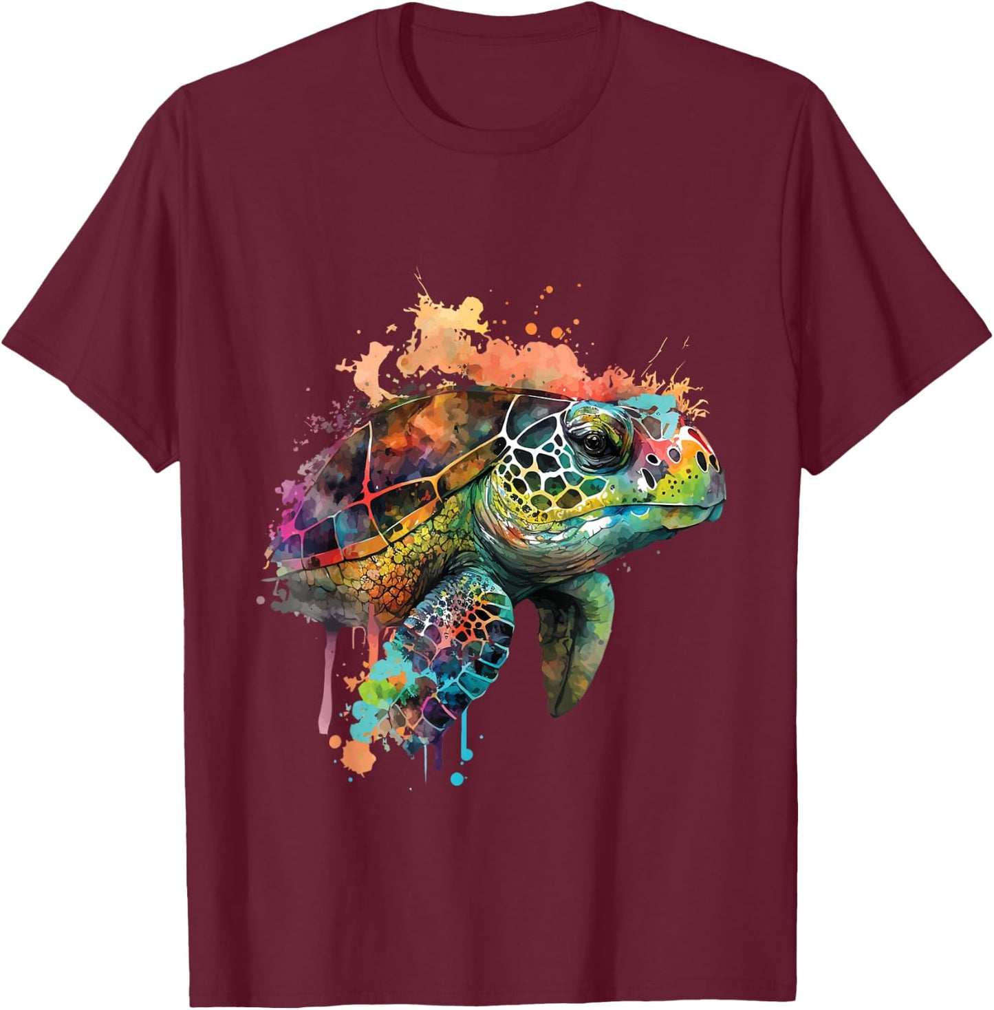 Hawaiian Ethnic Turtle - Beach Ocean Animal Lover Zookeeper T-Shirt - T-Shirt | Maroon