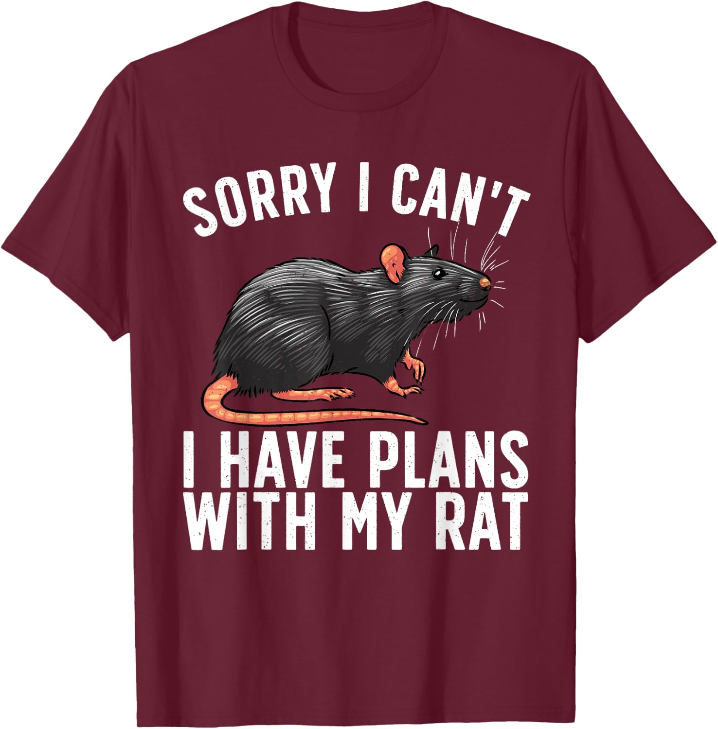 Funny Rat Lover Design Women Mouse Rat Animal Lovers T-Shirt - T-Shirt | Maroon