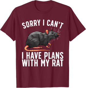 Funny Rat Lover Design Women Mouse Rat Animal Lovers T-Shirt - T-Shirt | Maroon