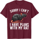Funny Rat Lover Design Women Mouse Rat Animal Lovers T-Shirt - T-Shirt | Maroon