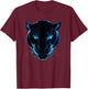 black panther head light for lovers Animal leopard & jaguar T-Shirt - T-Shirt | Maroon