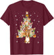 Pembroke Welsh Corgi Christmas Tree Lights Xmas Pajama Dog Men Women Kids T-Shirt - T-Shirt | Maroon