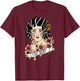 Cry Baby American Traditional, Old School Lady Tattoo T-Shirt - T-Shirt | Maroon