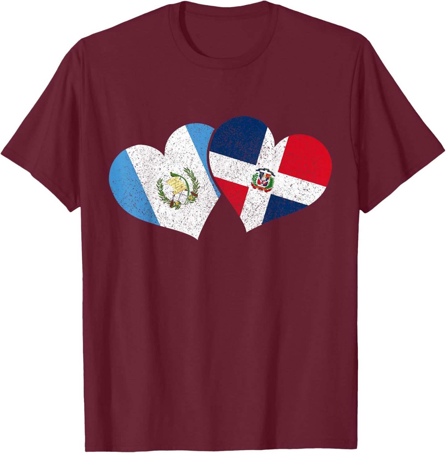 Guatemala Dominican Republic Guatemalan Flag Pride Heritage T-Shirt - T-Shirt | Maroon
