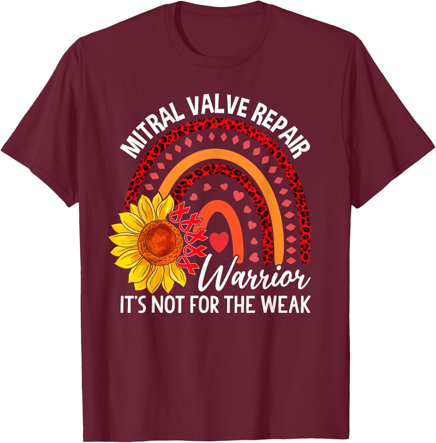 Mitral Valve Repair Shirts, Awareness Funny Gift T-Shirt - T-Shirt | Maroon