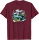 Cool Crater Lake National Park Hiking Watercolor Graphic T-Shirt - T-Shirt | Maroon