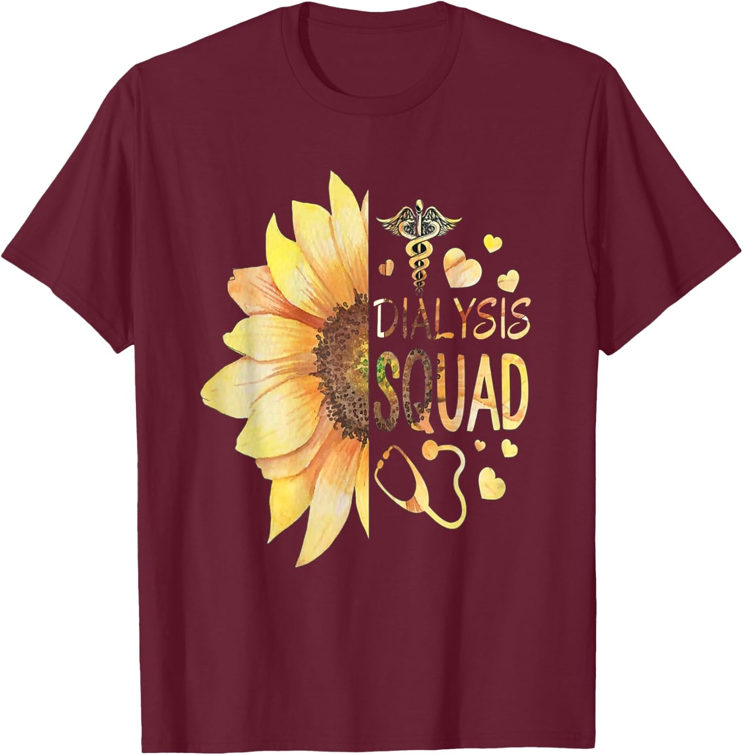 Dialysis Technician Nephrology Kidney Nurse T-Shirt - T-Shirt | Maroon