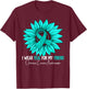 I Wear Teal For My Friend Ovarian Cancer Awareness T-Shirt - T-Shirt | Maroon