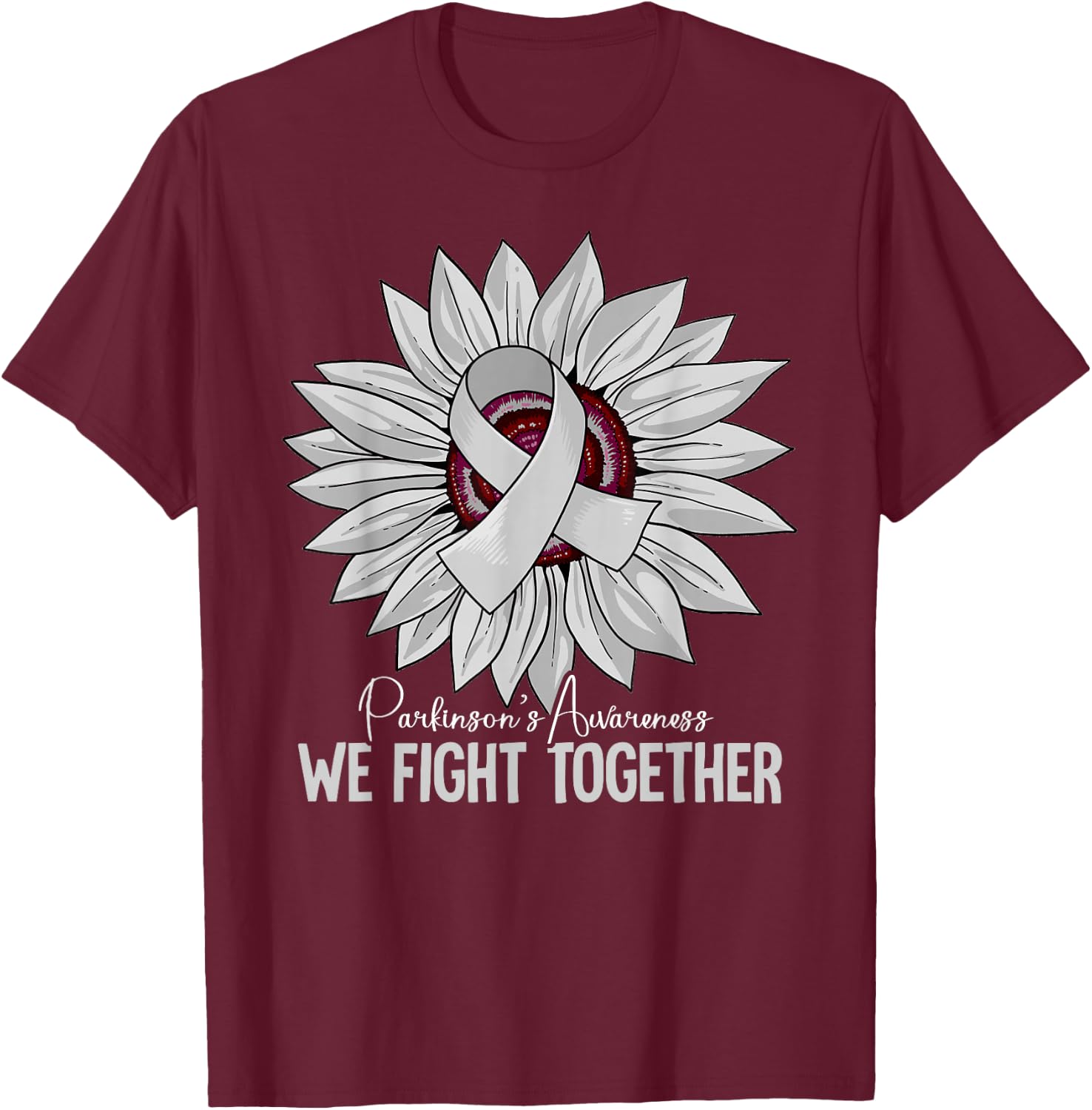 Parkinsons Awareness Gifts Parkinson's Awareness -Adults Black Small Classic Fit Short Sleeve T-Shirt - T-Shirt | Maroon