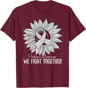 Parkinsons Awareness Gifts Parkinson's Awareness -Adults Black Small Classic Fit Short Sleeve T-Shirt - T-Shirt | Maroon