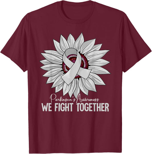 Parkinsons Awareness Gifts Parkinson's Awareness -Adults Black Small Classic Fit Short Sleeve T-Shirt - T-Shirt | Maroon