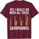 Funny Saxophone Art Women Sax Player Musician T-Shirt - T-Shirt | Maroon