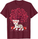 White Tiger Lover Heart Tree White Tiger Valentine's Day T-Shirt - T-Shirt | Maroon