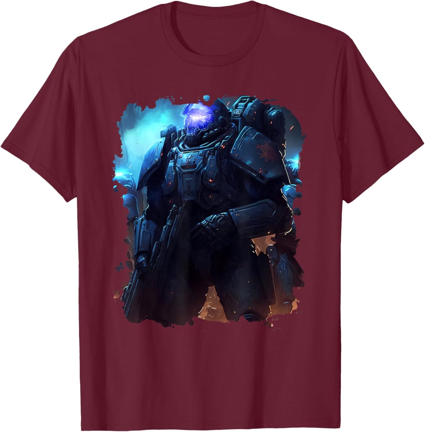Heroes in Space The Epic Space Marines T-Shirt - T-Shirt | Maroon