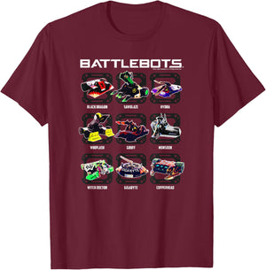 BattleBots Group Robot Photo Box Up T-Shirt - T-Shirt | Maroon