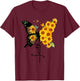 Butterfly Sunflower faith Nature Women T-Shirt - T-Shirt | Maroon