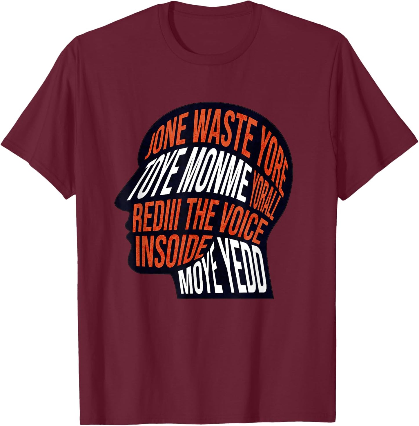 Don't Waste Your Time On Me Voice Inside My Head Graphic T-Shirt - T-Shirt | Maroon