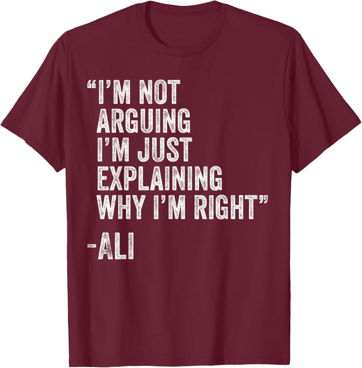 Ali Quote Funny Birthday Custom Name Idea Engineer T-Shirt - T-Shirt | Maroon