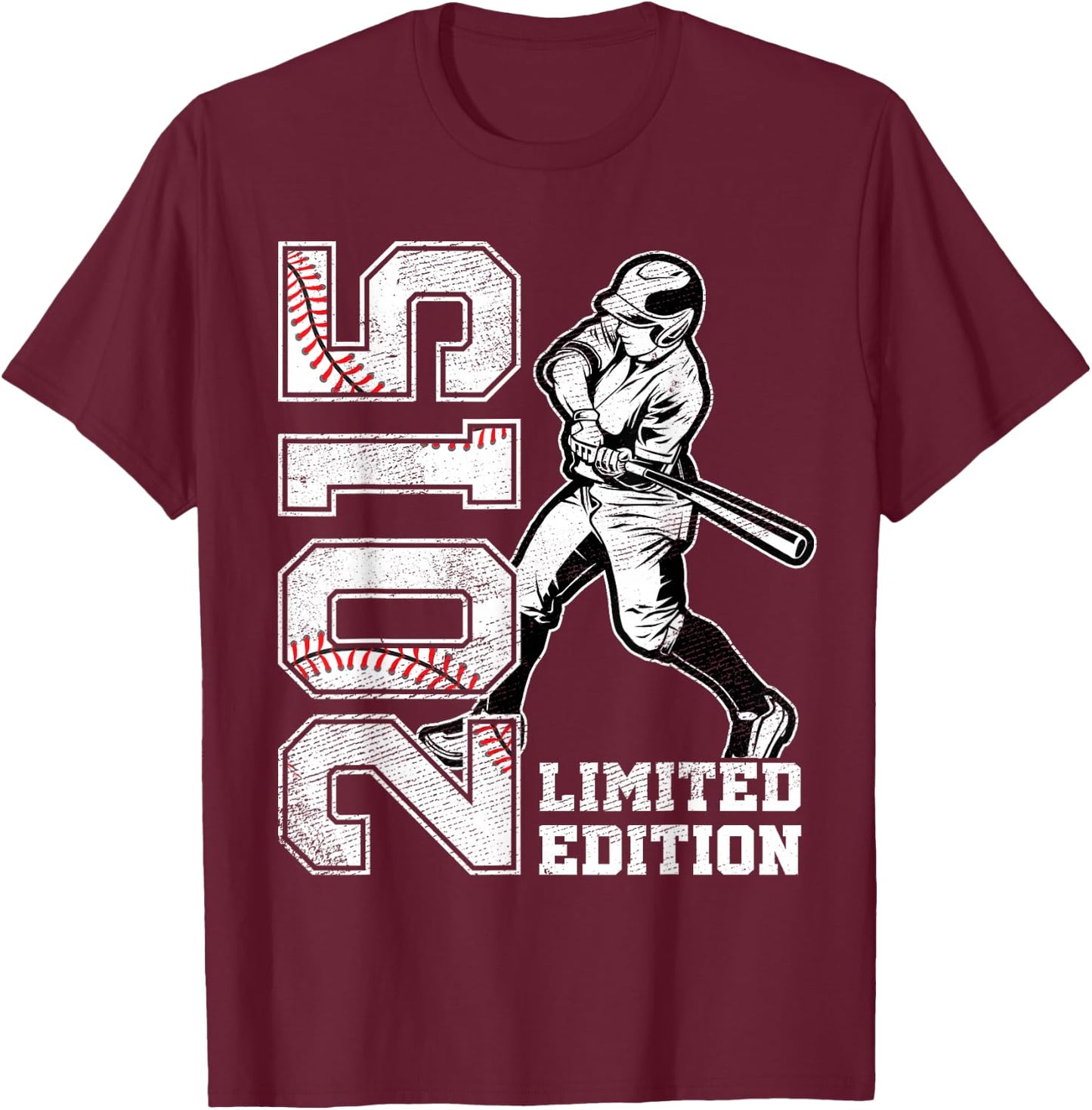 10th Birthday Baseball Limited Edition 2015 10 Years Old T-Shirt - T-Shirt | Maroon