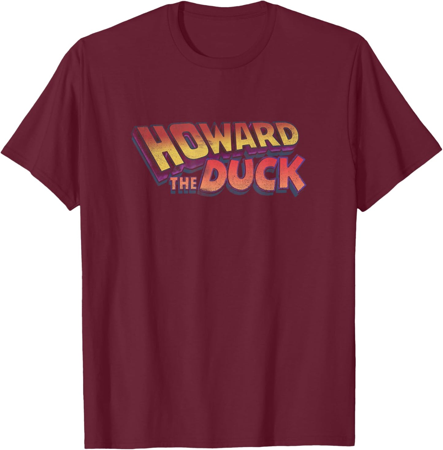 Marvel Comics Retro Classic Howard The Duck Vintage Logo T-Shirt - T-Shirt | Maroon