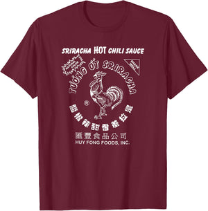 Funny Sriracha Hot Chili Sauce Gift T-Shirt - T-Shirt | Maroon