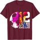 12 Years of Being Awesome Football 12th Birthday T-Shirt - T-Shirt | Maroon
