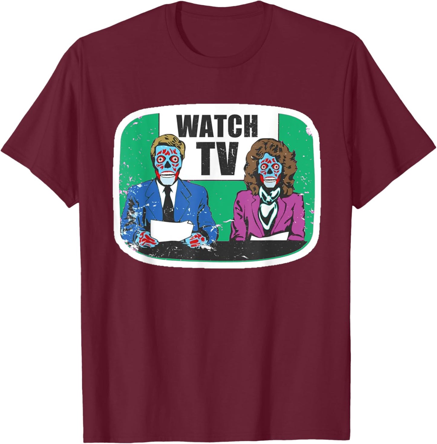 Gym Box Apparel Women's Black Modern TV Themed Birthday T-Shirt - T-Shirt | Maroon
