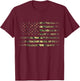 American USA Flag Green Camouflage T-Shirt - T-Shirt | Maroon