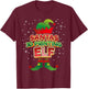 3D Printing Elf Christmas Matching Costumes X-Mas T-Shirt - T-Shirt | Maroon