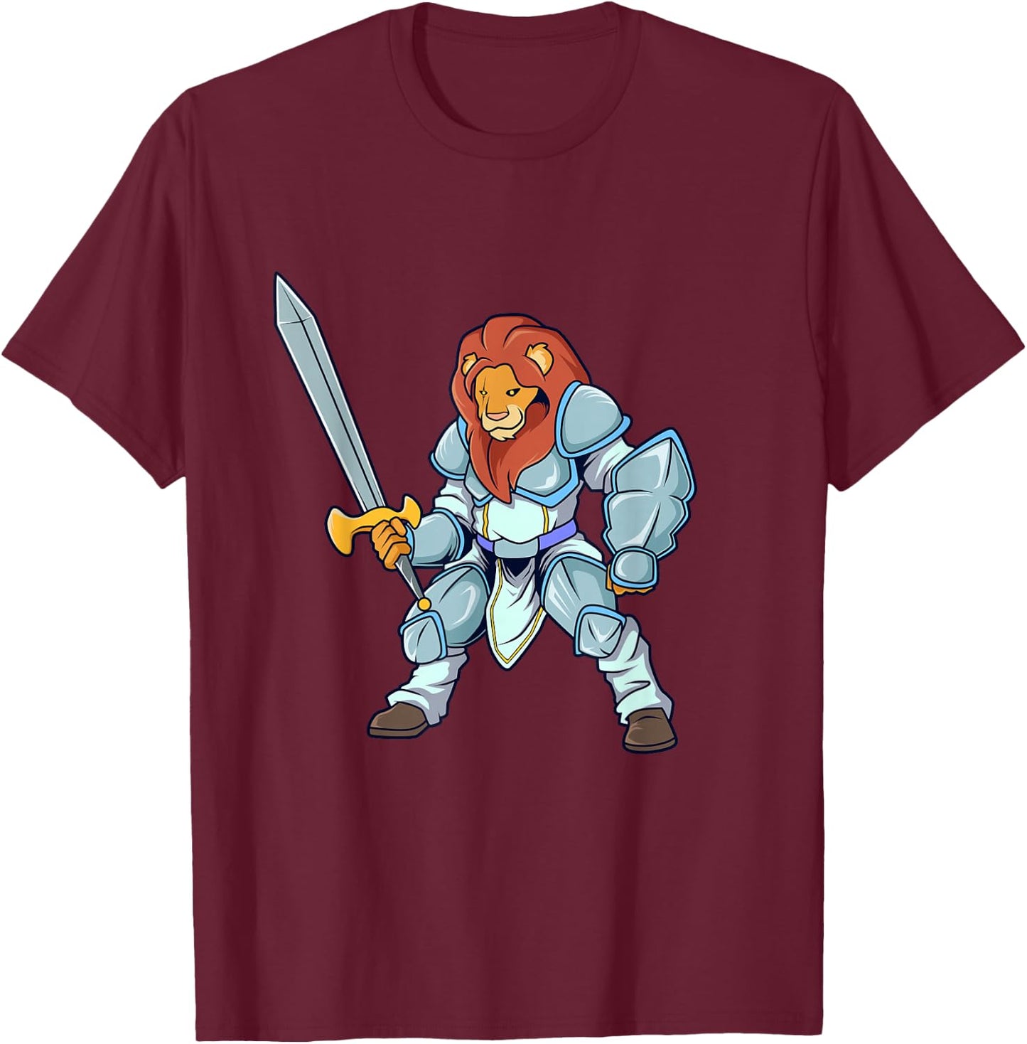 Roleplay Character - Paladin - Lion T-Shirt - T-Shirt | Maroon
