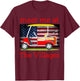 The Villages Florida Retirement American Flag T-Shirt - T-Shirt | Maroon
