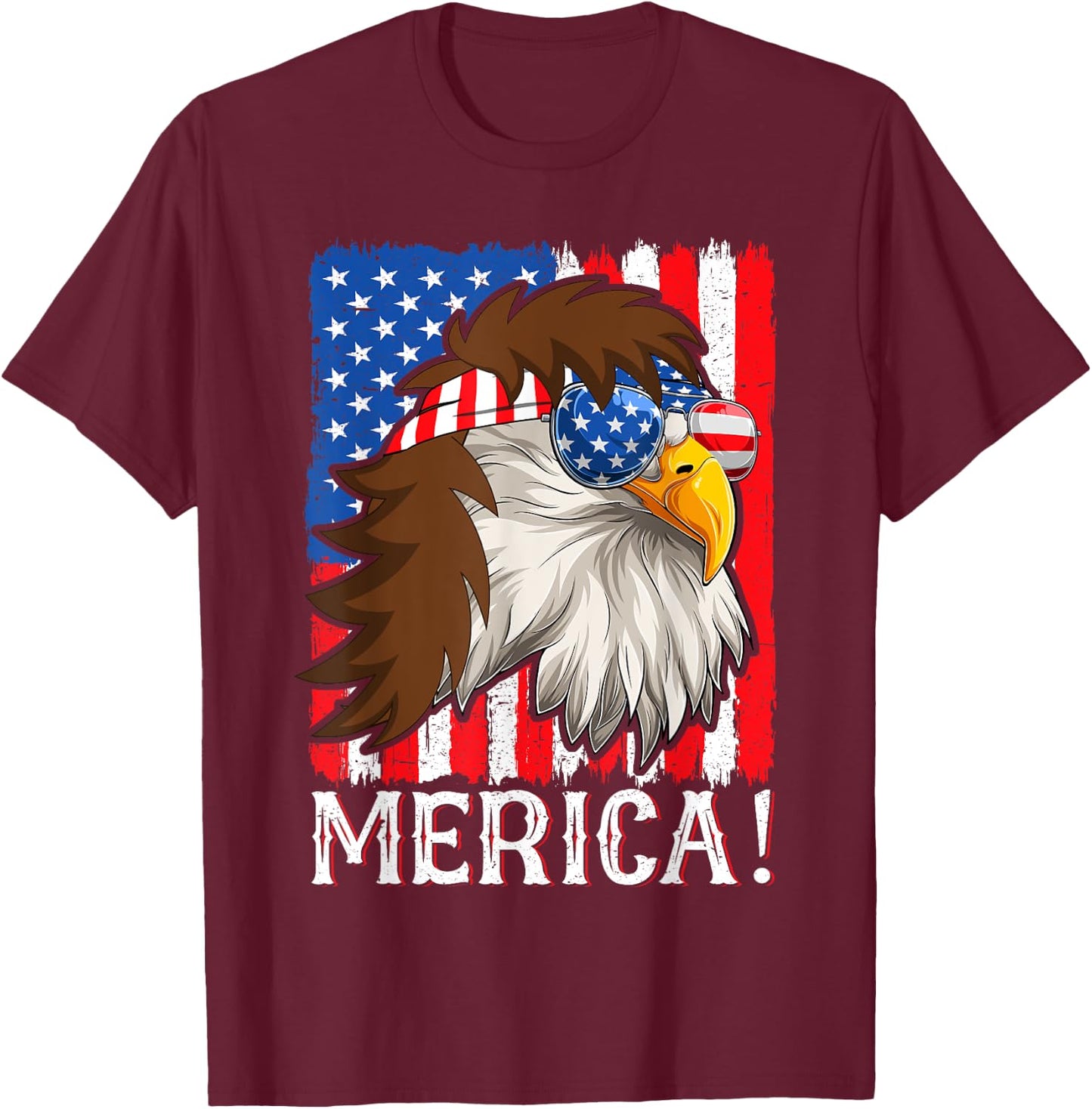 Eagle American Flag Shirt Kids American Eagle Shirts T-Shirt - T-Shirt | Maroon